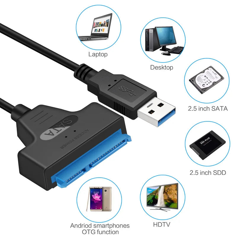 Fast External Drive Cable - SATA to USB