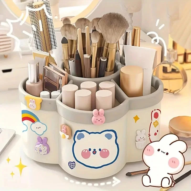 360° Rotating Desk Organizer with Storage