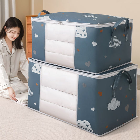 Space-Saving Clothes Storage Bag with Handles