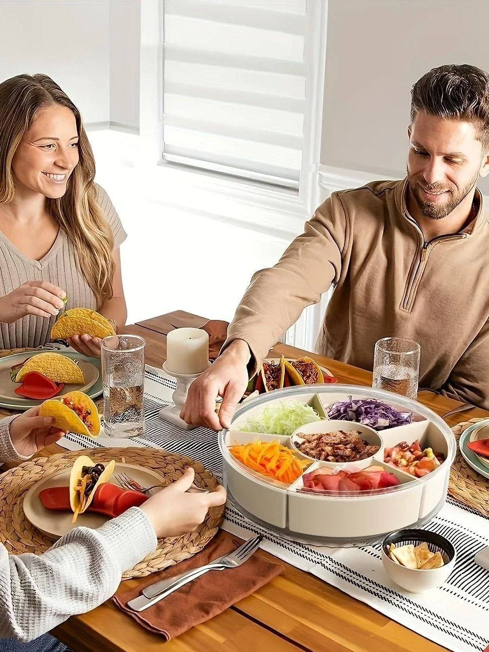 Rotating Serving Tray with Lid
