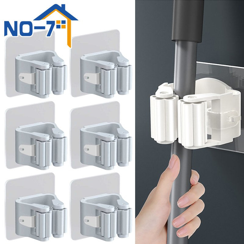 Wall-Mounted Mop & Broom Holder Organizer