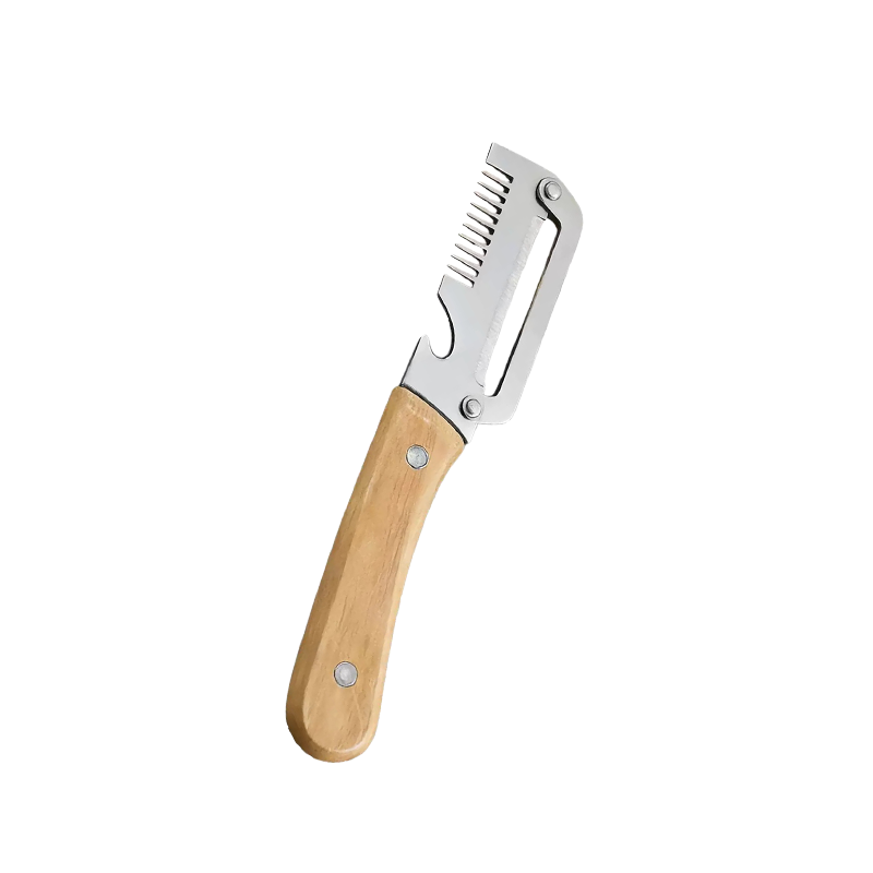 Sharp Dual Peeler & Slicer with Wooden Handle