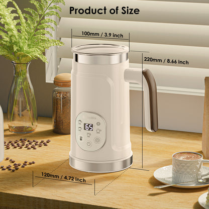 Wireless Electric Milk Frother Battery-Powered Handheld Foamer Coffee Cream Soup