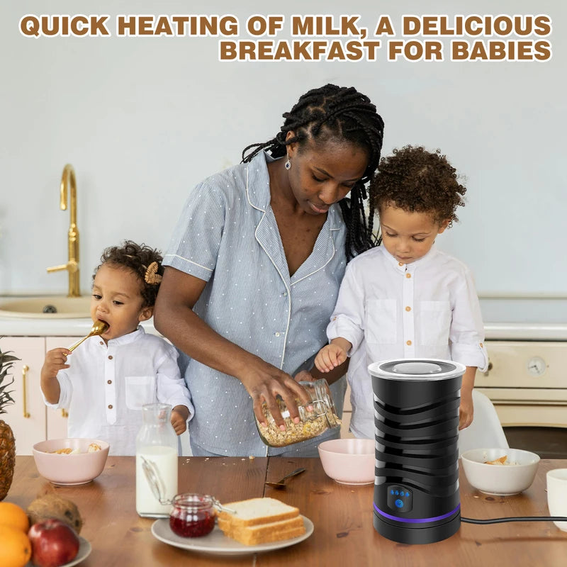 Wireless Milk Frother Electric Type-C Handheld Blender Stainless Steel Mini Coff
