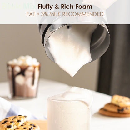 Wireless Electric Milk Frother Battery-Powered Handheld Foamer Coffee Cream Soup