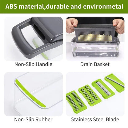 manual stainless steel vegetable slicer -430 level square blade potato cucumber