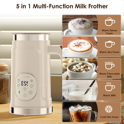 Wireless Electric Milk Frother Battery-Powered Handheld Foamer Coffee Cream Soup