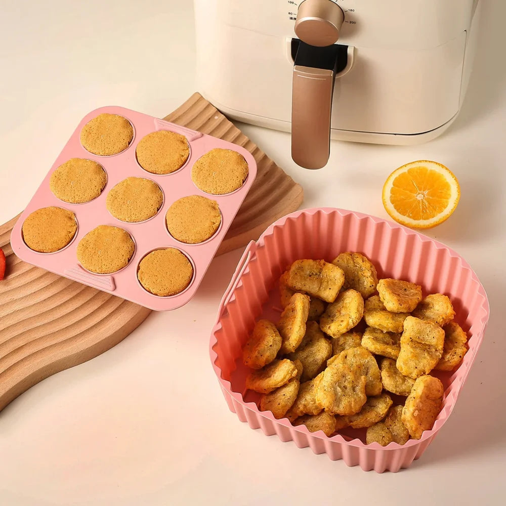 Square Silicone Air Fryer Liners - Set of 2