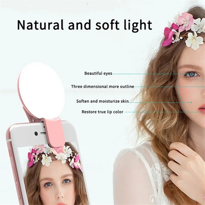 Portable Ring Light with Clip & USB Charge