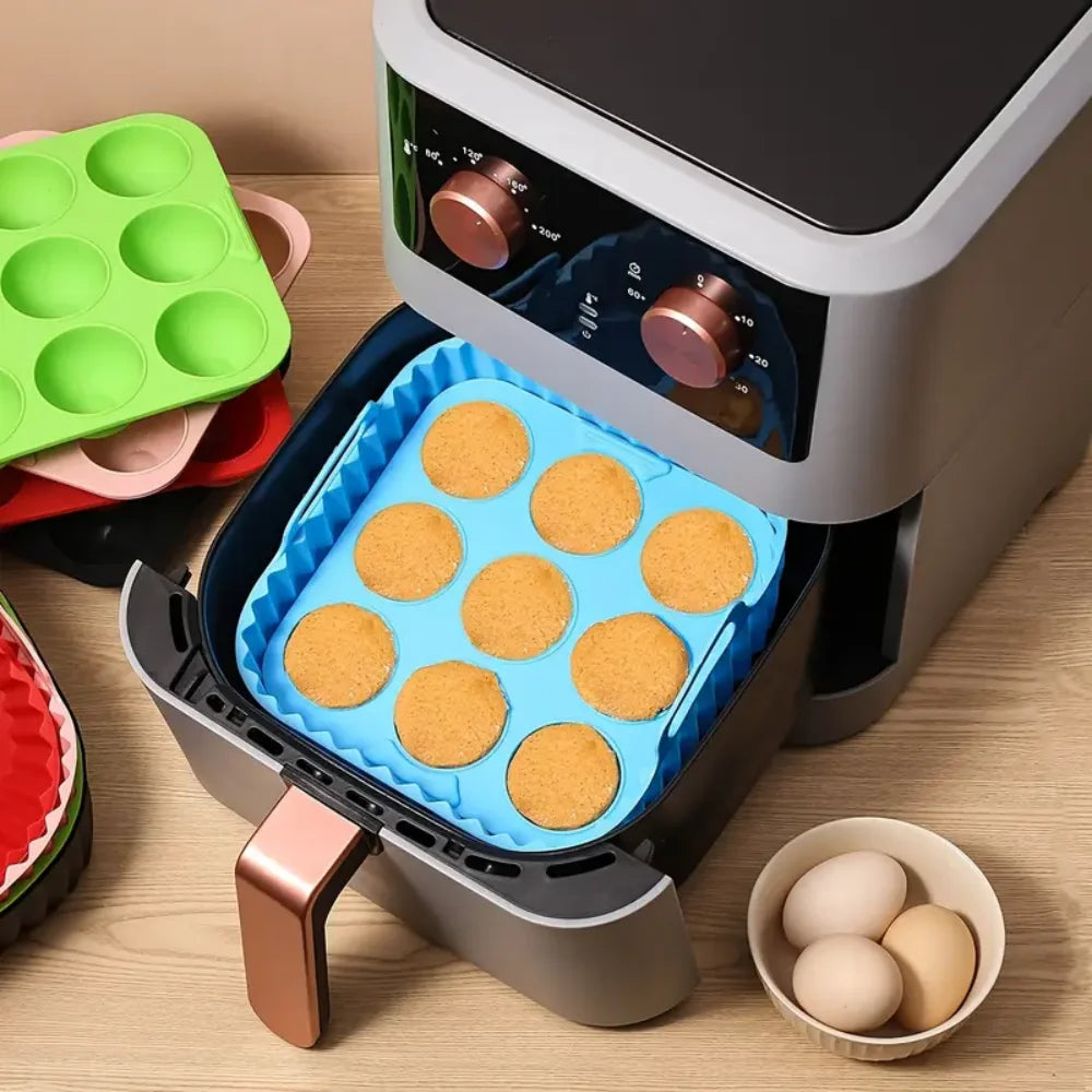 Square Silicone Air Fryer Liners - Set of 2