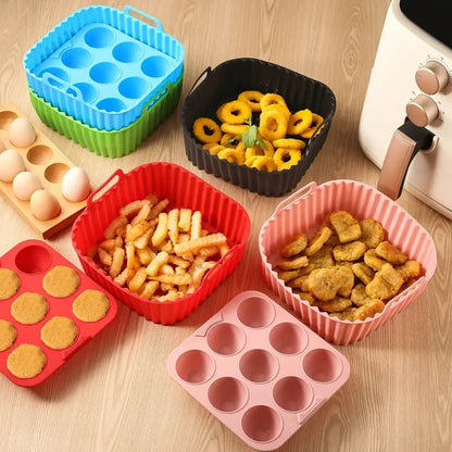 Square Silicone Air Fryer Liners - Set of 2