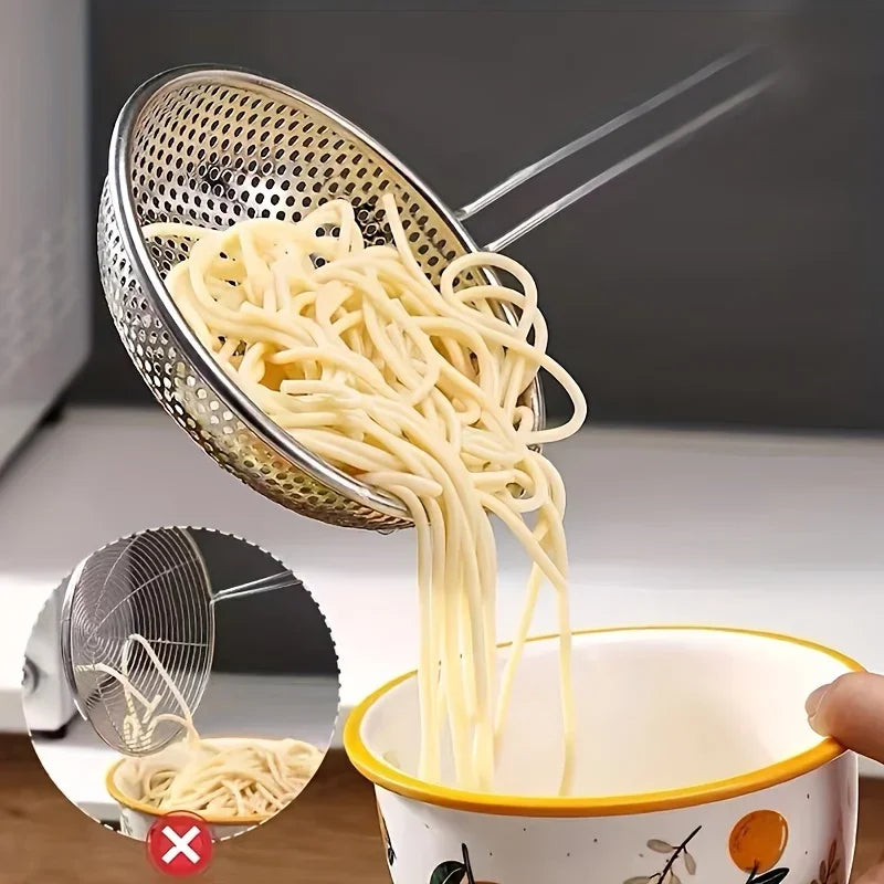 Fine Mesh Skimmer Spoon with Wooden Handle