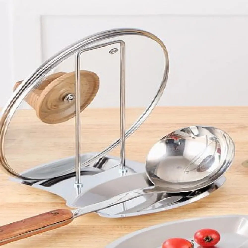 Compact Pot Lid & Utensil Organizer Rack