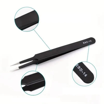 Precision Tweezers Set - 6 Piece Stainless Steel