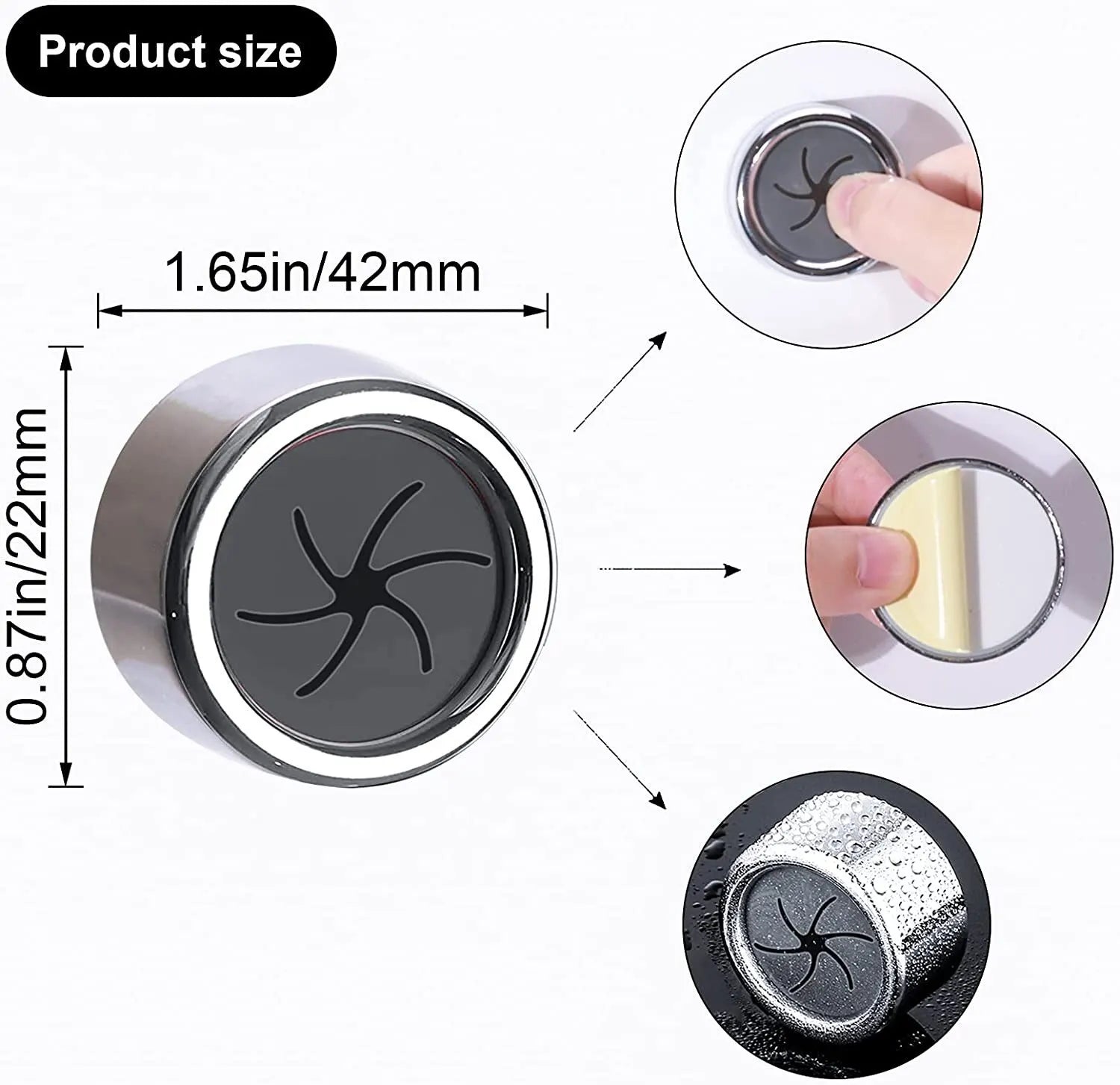 No-Drill Dishcloth Storage Clips Set of 3