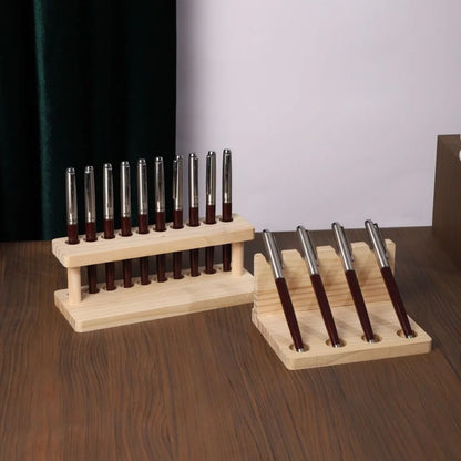 Wooden Desk Organizer Pen Stand