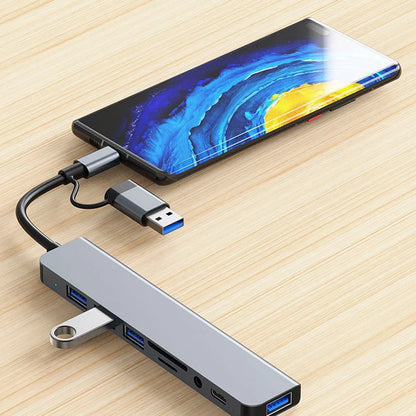 Multi-Port USB Hub with Audio Jack