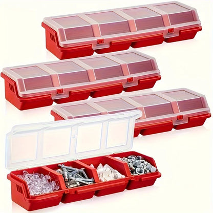 Durable Multi-Compartment Storage Box for Small Parts