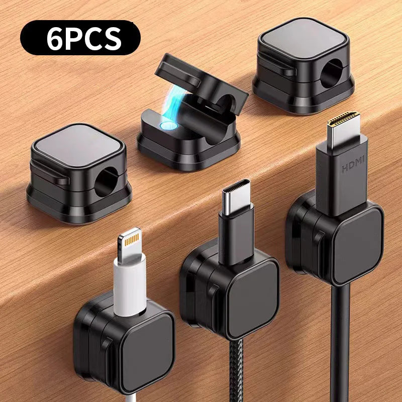 Magnetic Desk Cable Clips - 12 Pack