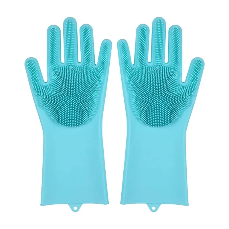 Silicone Dishwashing Gloves with Scrubbers