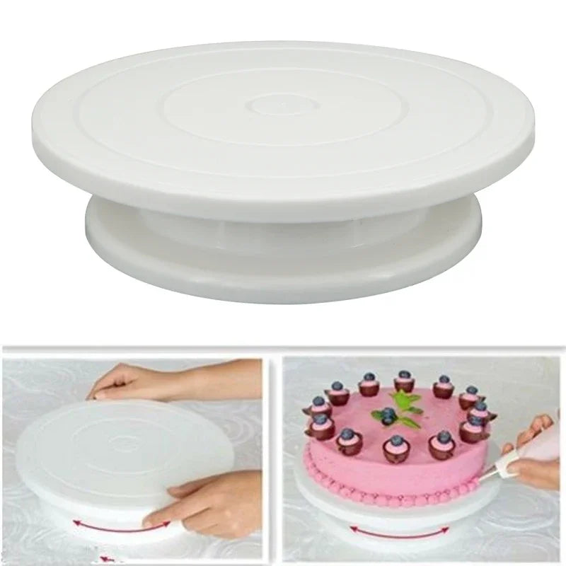 Rotating Cake Decorating Turntable with Non-Slip Base