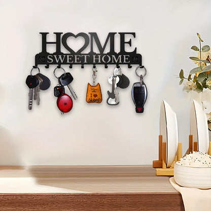 Elegant Black Key Holder Wall Mount