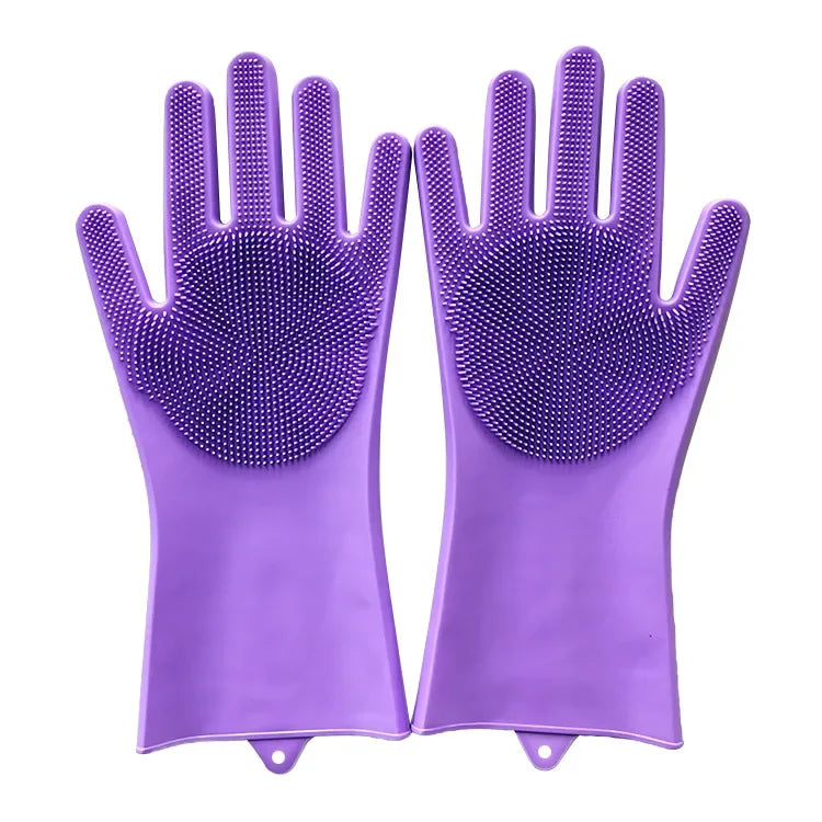 Silicone Dishwashing Gloves with Scrubbers