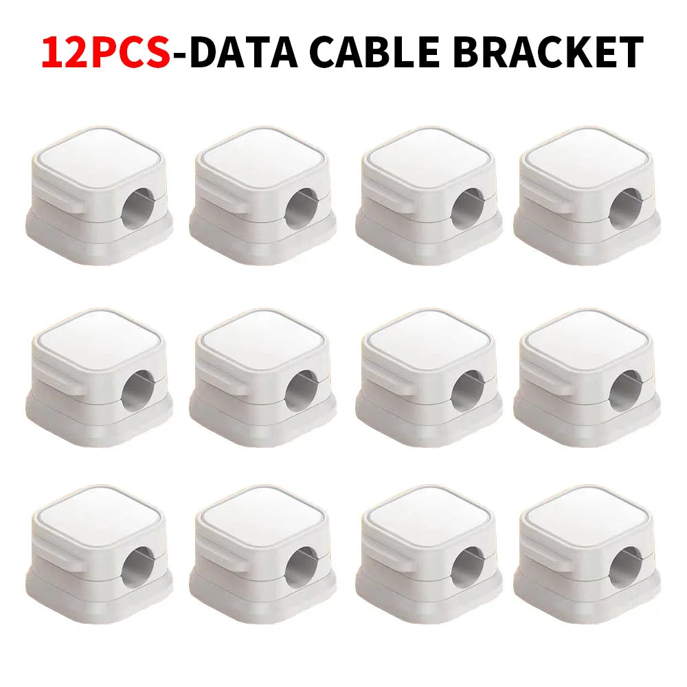 Magnetic Desk Cable Clips - 12 Pack