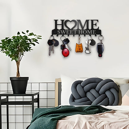 Elegant Black Key Holder Wall Mount