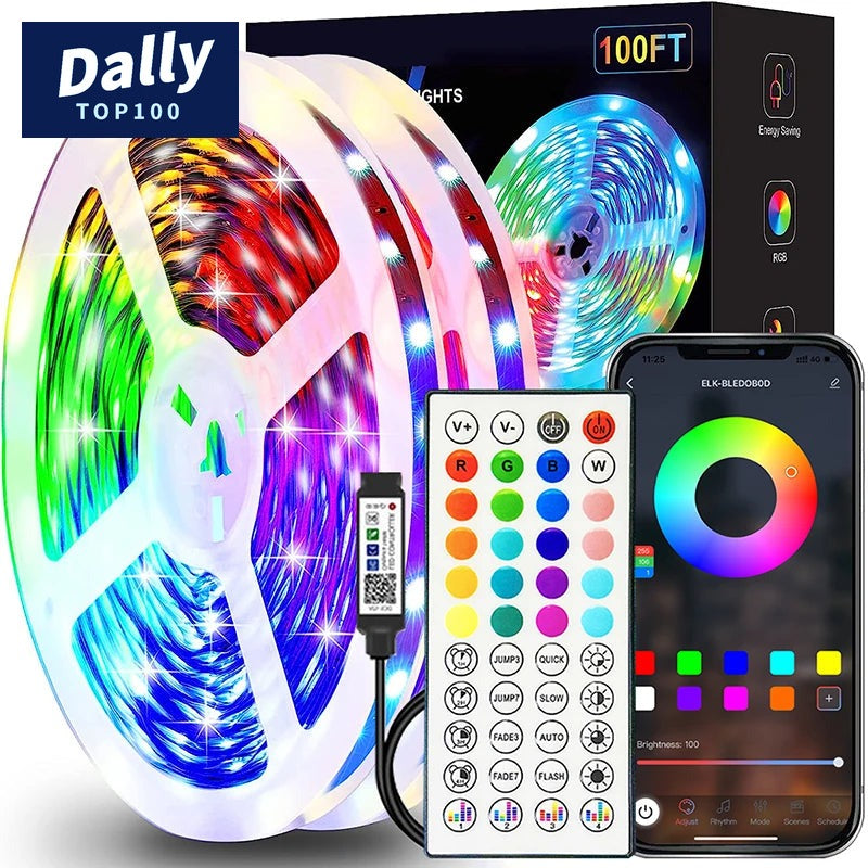 Smart RGB LED Strip Lights with App Control - Room Glow