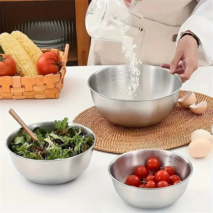 Stainless Steel Mixing Bowls with Scale
