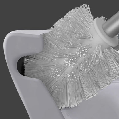 Space Aluminum Toilet Brush No Dead Corners - Wall Hanging Premium Set