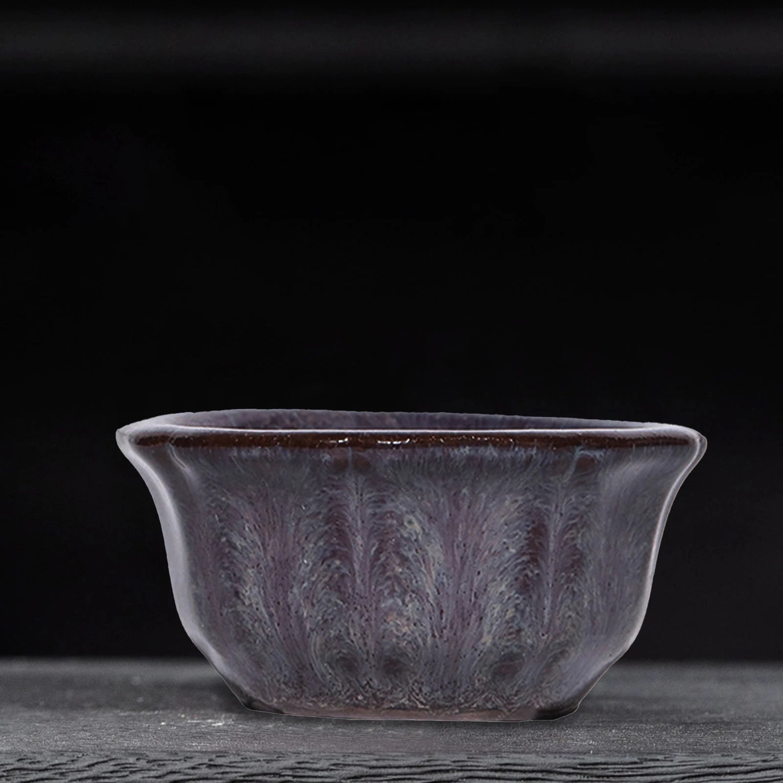 Tiny Purple Ceramic Succulent Planter