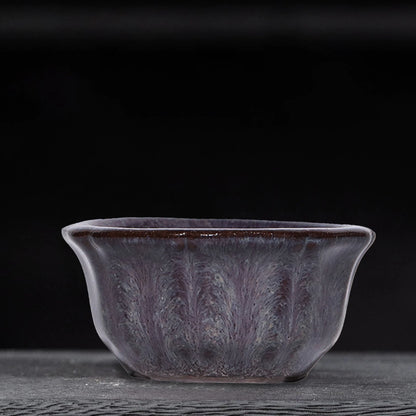 Tiny Purple Ceramic Succulent Planter