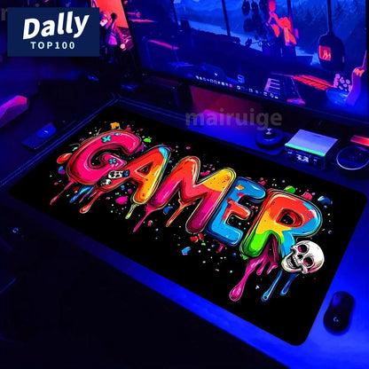 XXL Gaming Mouse Pad 90x40 - Vivid Gamepad Design Desk Mat