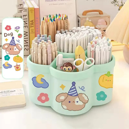 360° Rotating Desk Organizer with Storage