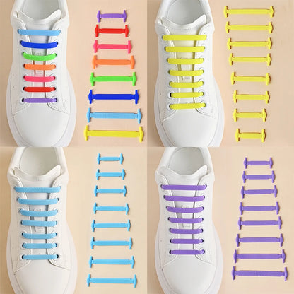 No-Tie Elastic Shoelaces - 16 Pack