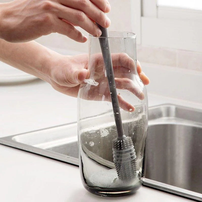 Long-Handle Silicone Bottle Brush Scrubber