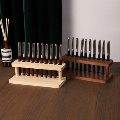 Wooden Desk Organizer Pen Stand