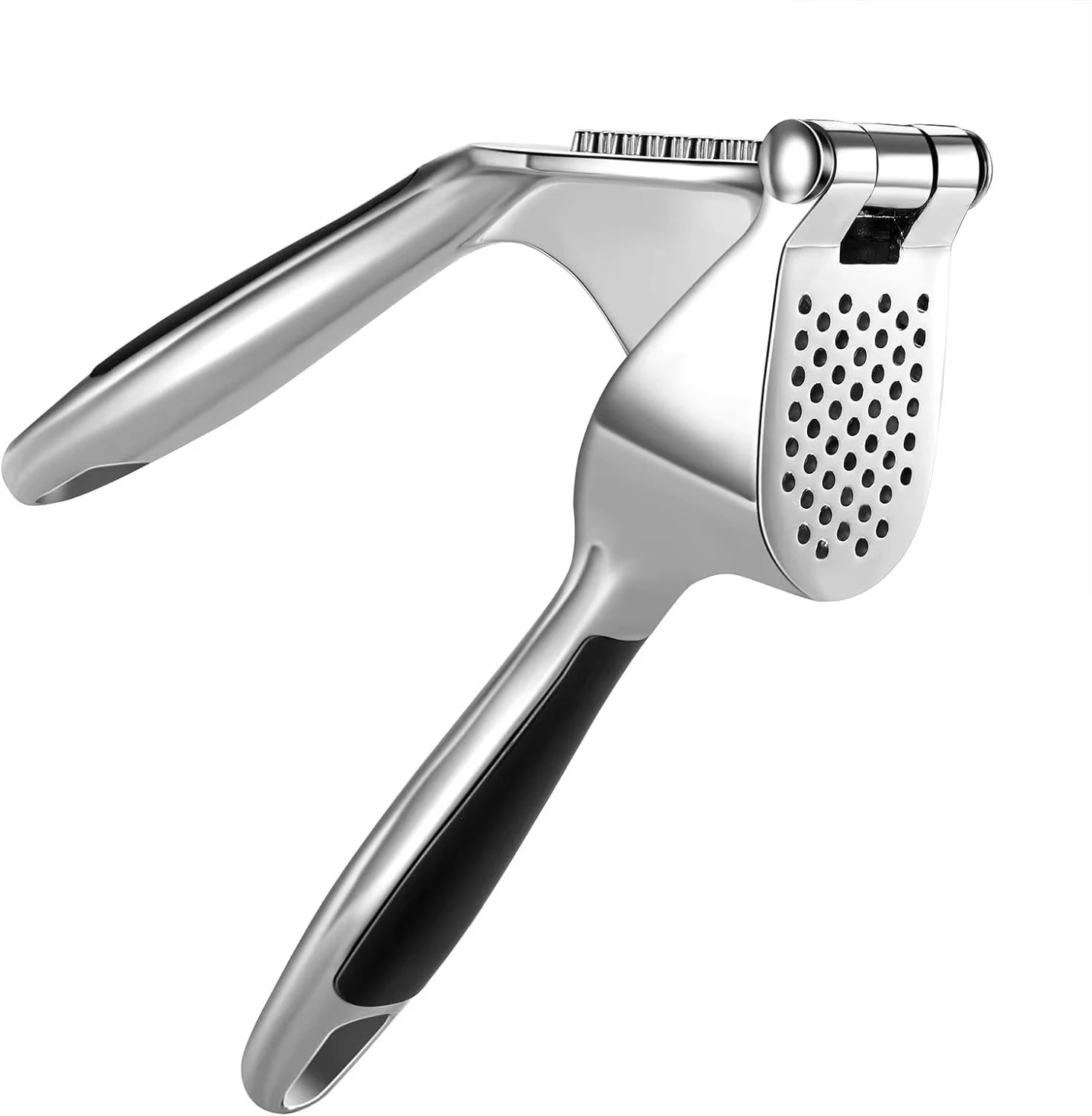 1PC Garlic Press Zinc Alloy Garlic Mincer Crusher with Ergonomic Soft Grip Handle