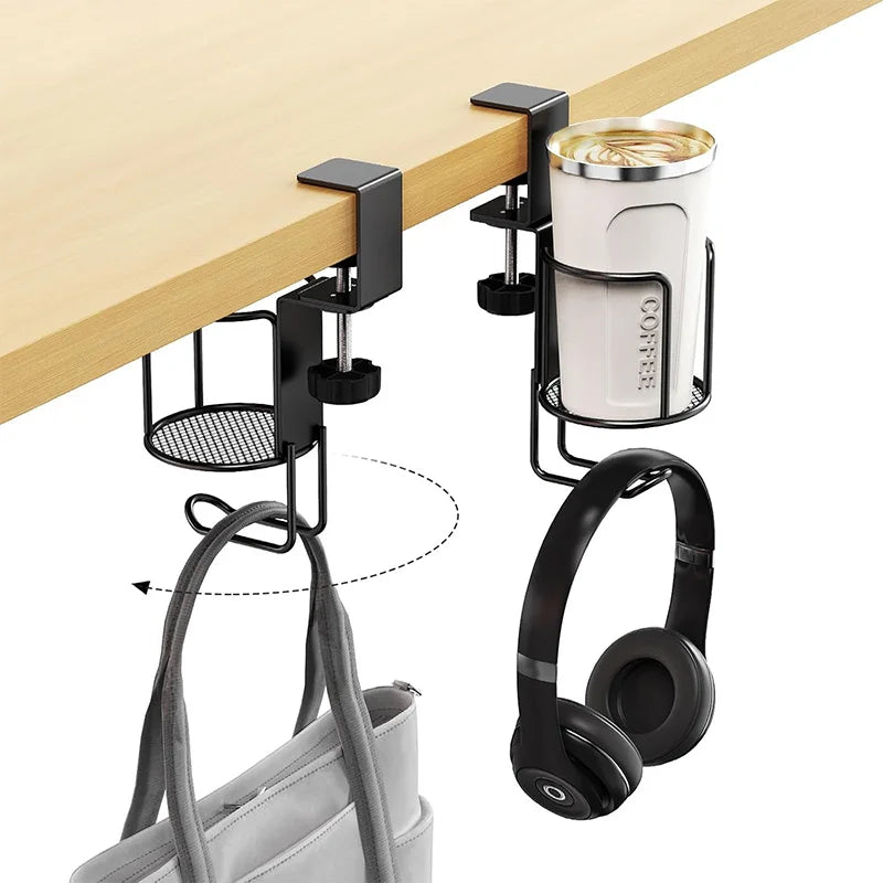 Adjustable Desk Cup Holder - No Tools Needed