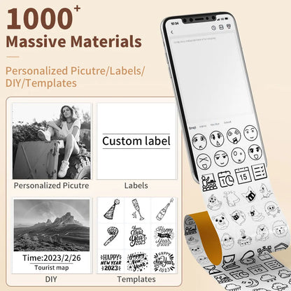 Compact Wireless Thermal Label Printer