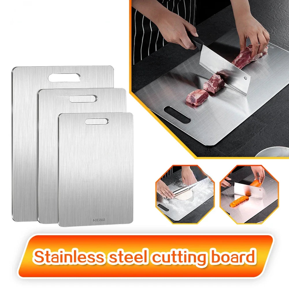 Heavy-Duty Stainless Steel Cutting Board