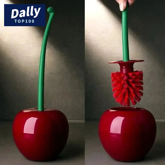 Cherry Red Toilet Brush & Holder Set