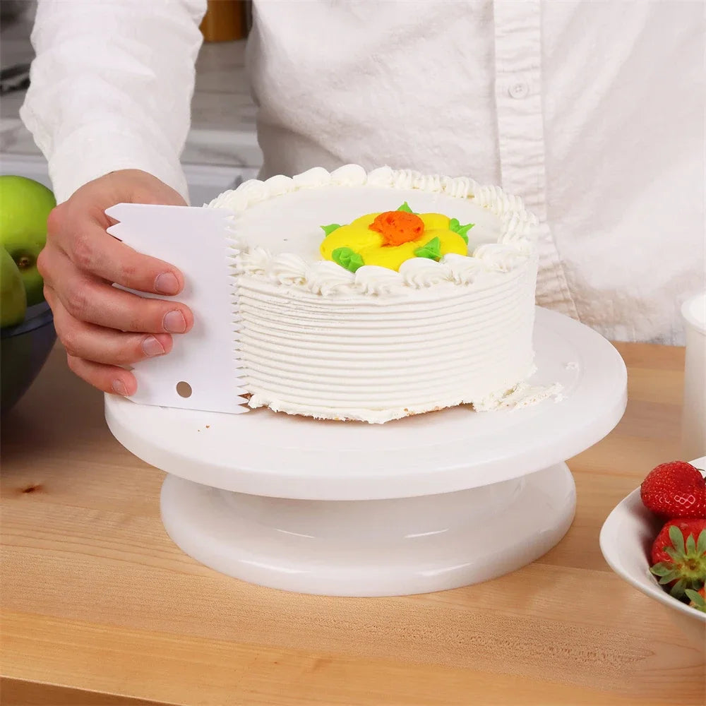 Rotating Cake Decorating Turntable with Non-Slip Base