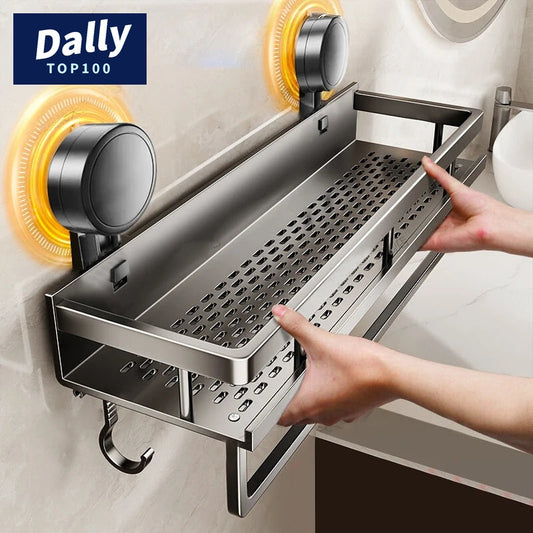 Multi-functional Bathroom Shelf with Suction Cup No Drill Shower Caddy