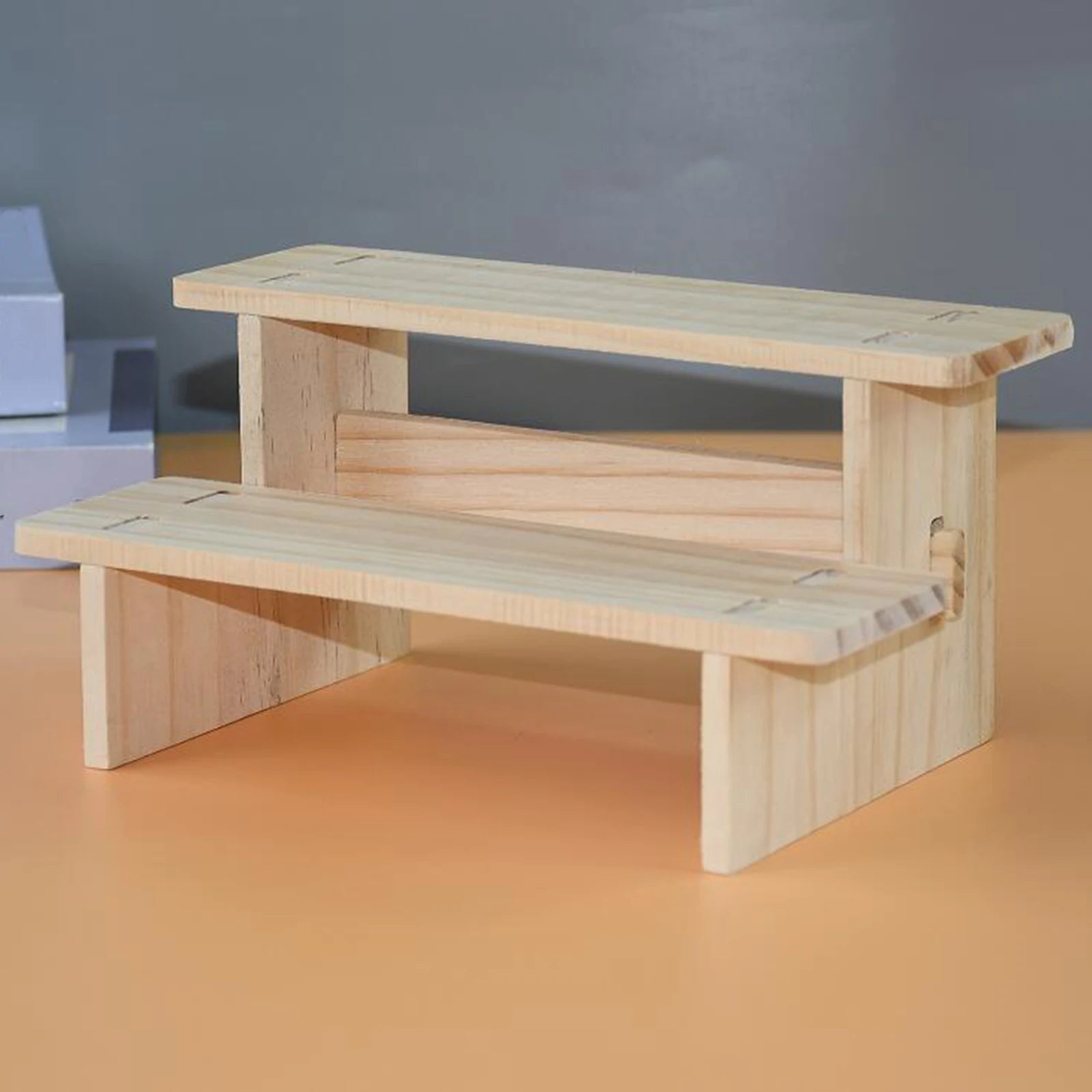 Wooden Tiered Display Stand for Desks