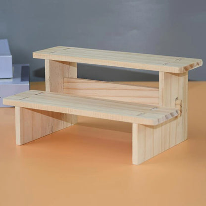 Wooden Tiered Display Stand for Desks