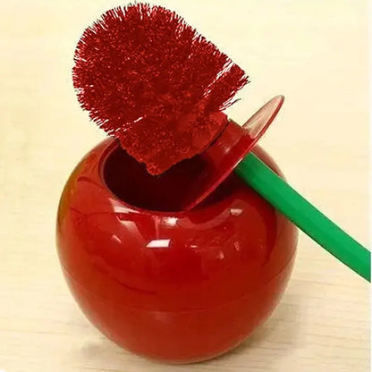 Cherry Red Toilet Brush & Holder Set