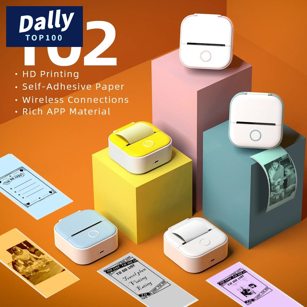 Compact Wireless Thermal Label Printer